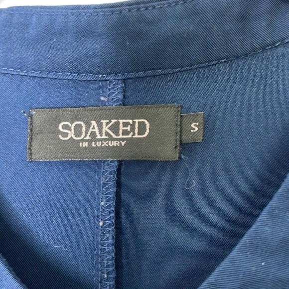 SOAKED in luxury Demi navy viscose blend jumpsuit - Picture 8 of 12